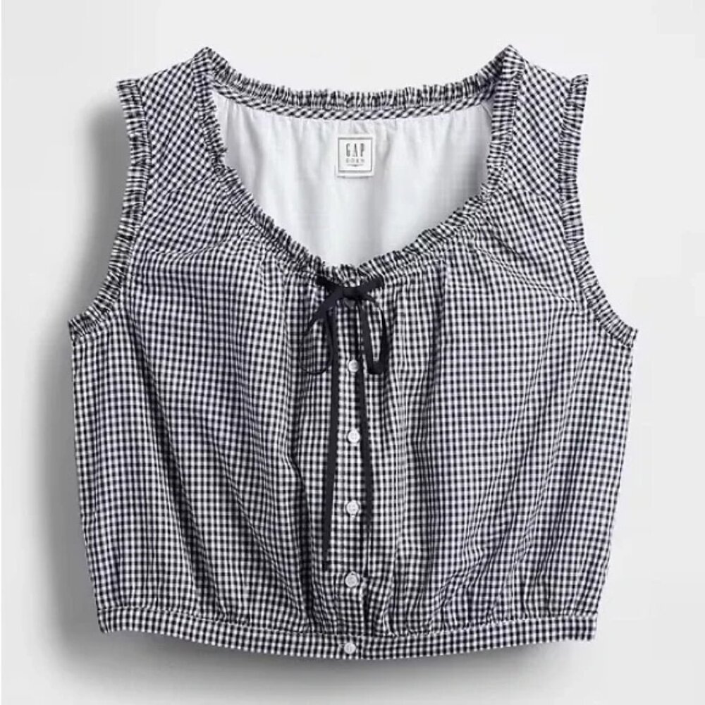 Gap × DÔEN Gingham Crop Tank Top xxs